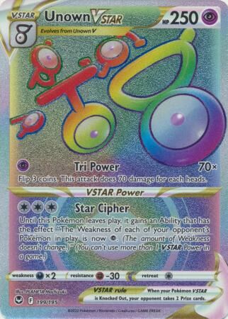 Unown VSTAR - 199/195 - Hyper Rare