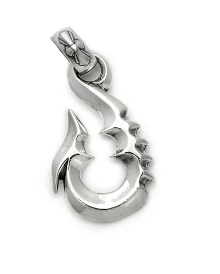 BWL X-Large Fish Hook Pendant with Immortal Cross Bale PN962