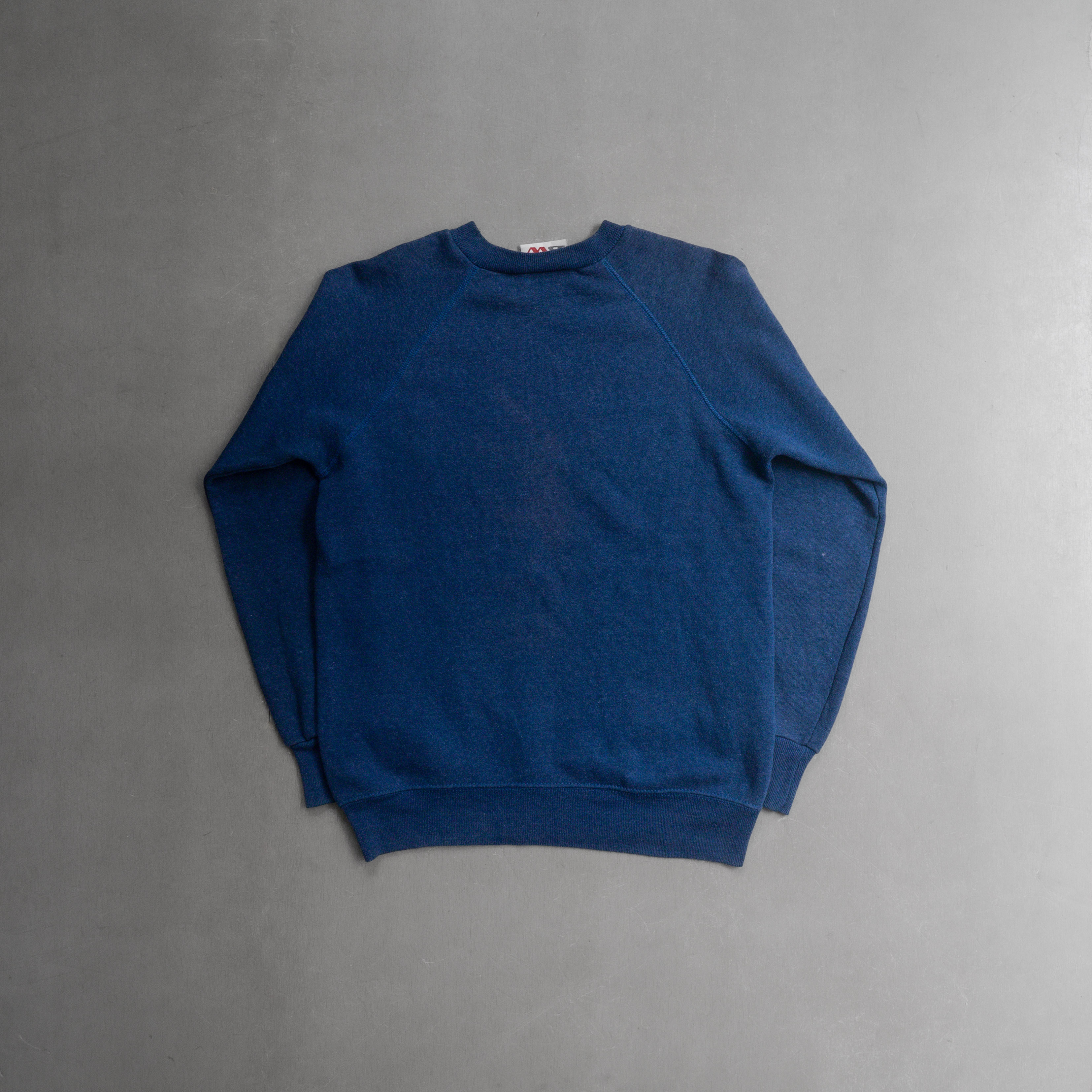 80S BASSETT WALKER SWEATSHIRT 美國製 藍色 USA 大學 長袖 衛衣 大學T