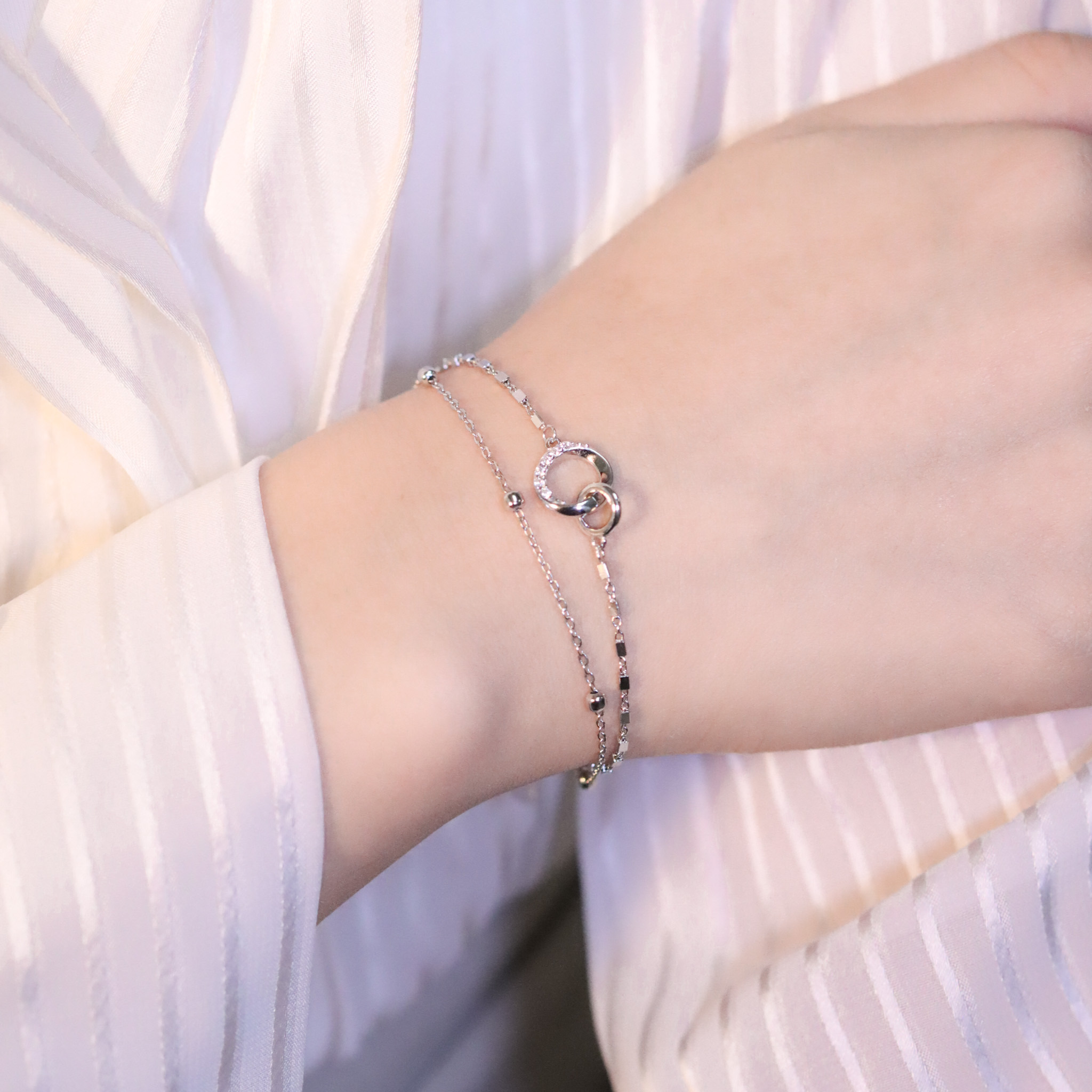 | 925銀丨說好不分開雙層手鏈  | BR1181 |