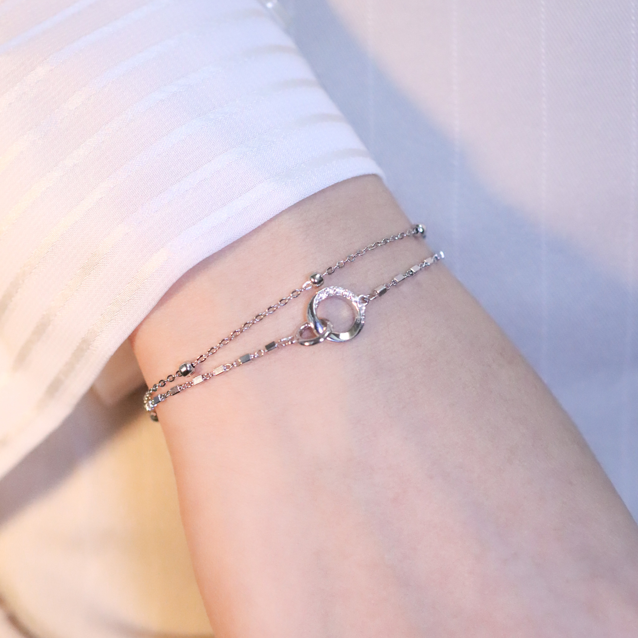 | 925銀丨說好不分開雙層手鏈  | BR1181 |