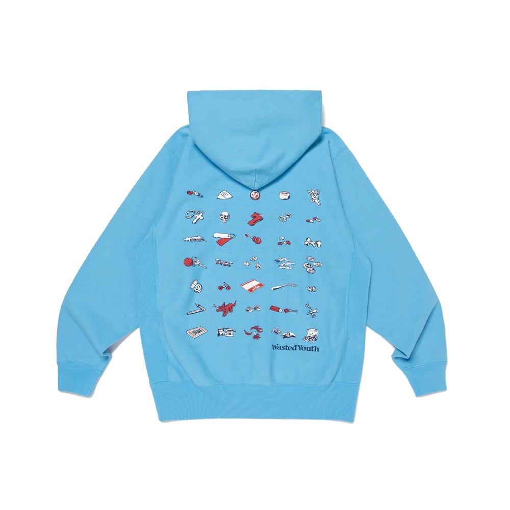 WASTED YOUTH 2024 A/W HEAVY WEIGHT HOODIE - BLUE PRE ORDER ITEM (預訂中)