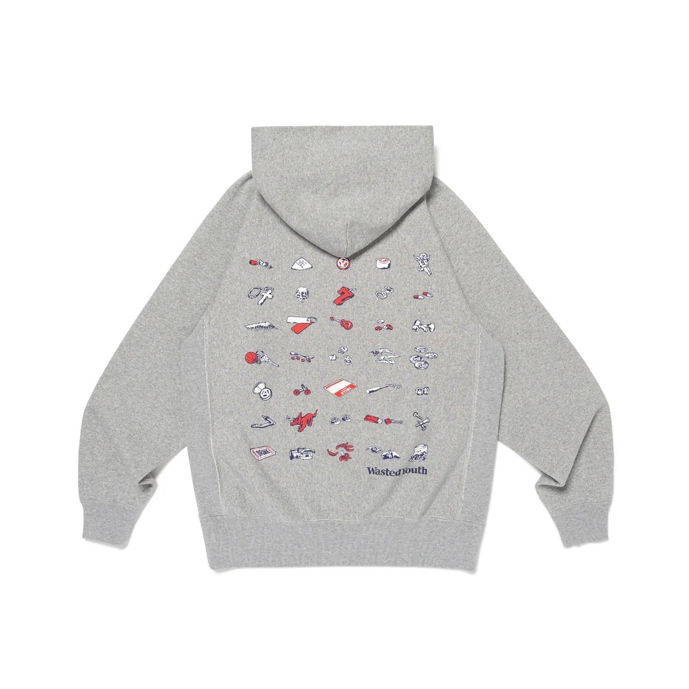 WASTED YOUTH 2024 A/W HEAVY WEIGHT HOODIE - GREY PRE ORDER ITEM (預訂中)