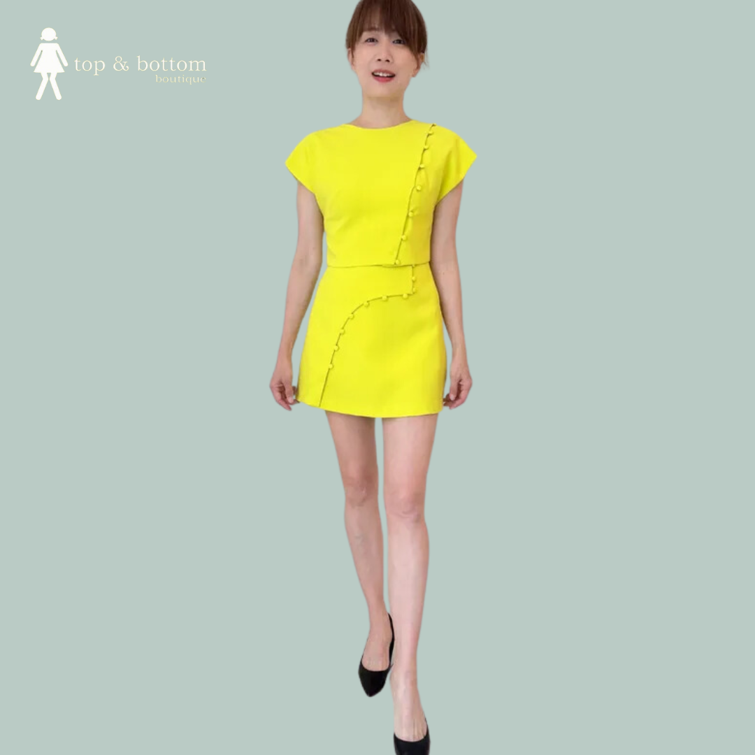 BUTTON HIGH WAISTED SHORT SKIRT