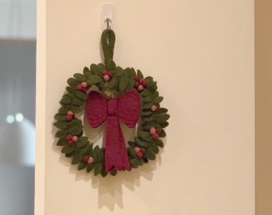 蝴蝶結聖誕花圈