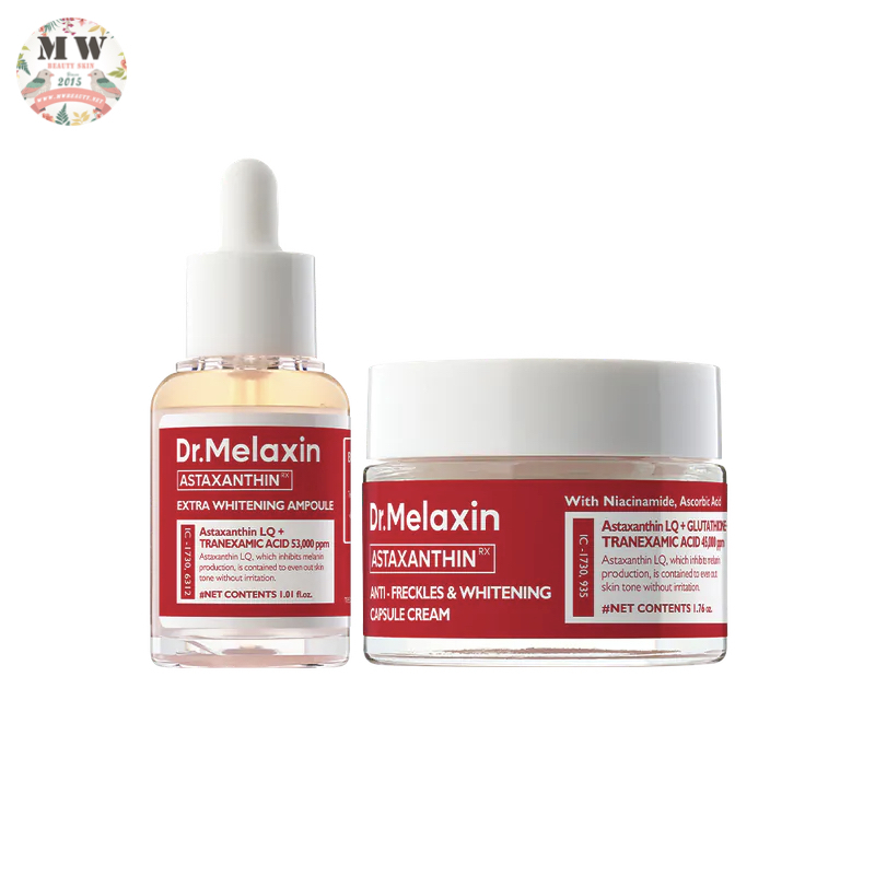 韓國 Dr. Melaxin 蝦紅素雙效淡斑美白膠囊精華+蝦紅素雙效淡斑美白膠囊面霜