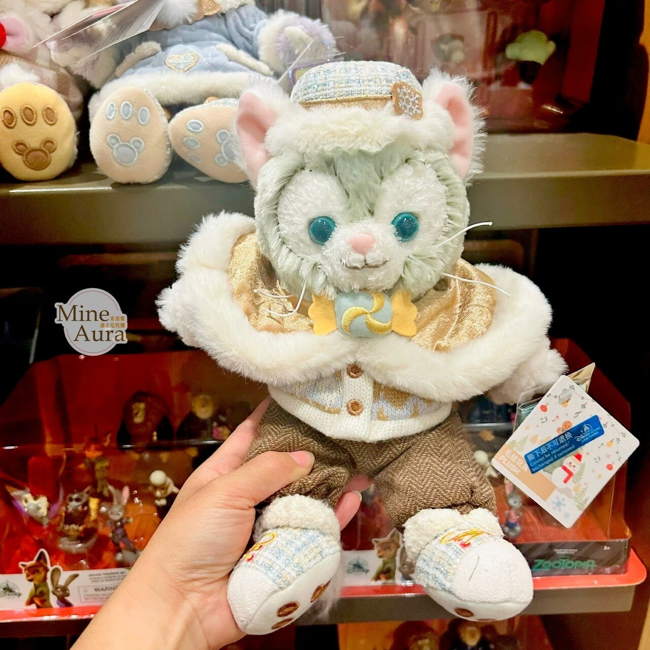 2024 冬日 達菲 Duffy 與好友們 傑拉托尼 畫家貓 Gelatoni SS號 娃娃 玩偶 -上海迪士尼樂園