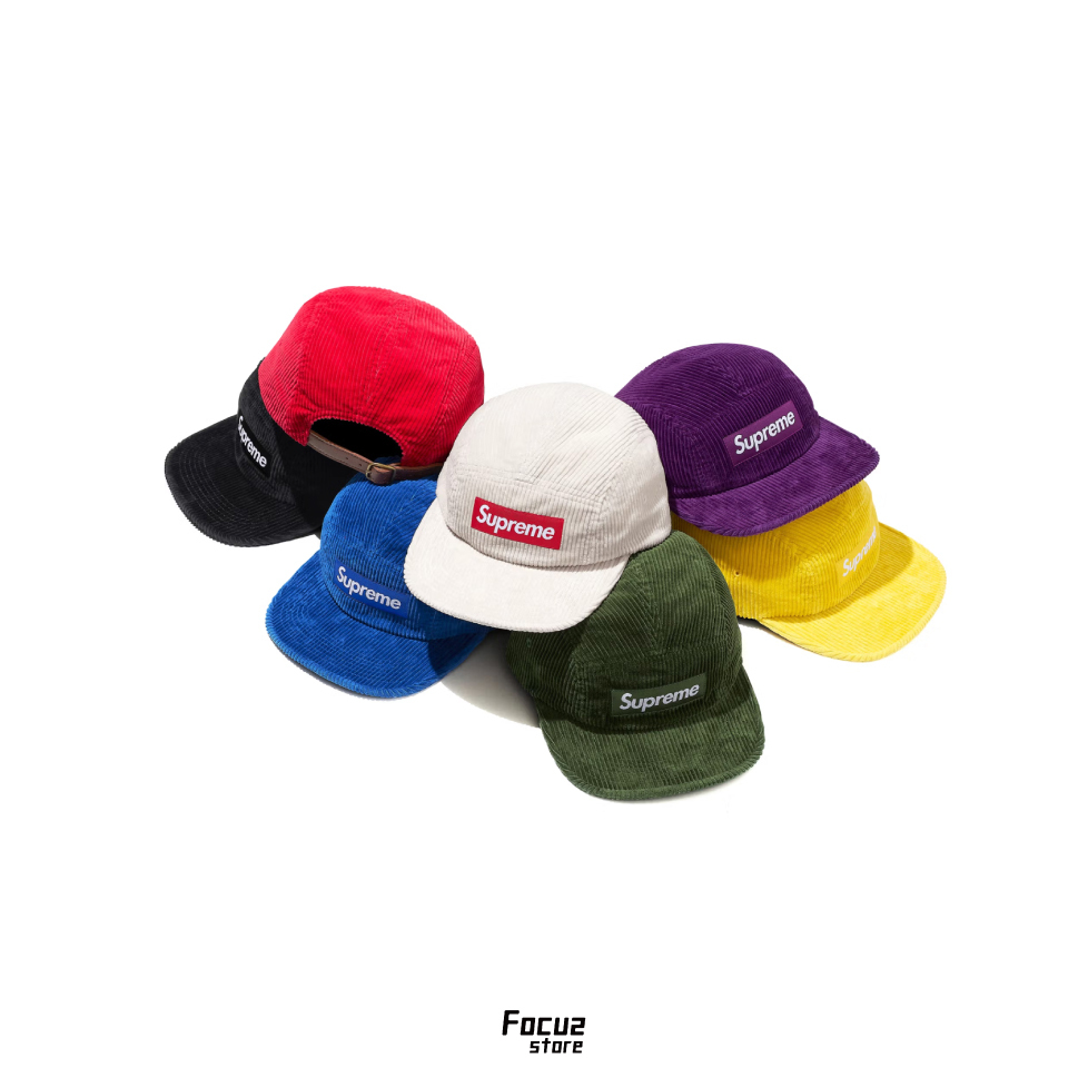 【Focus Store】預購 Supreme FW24 Week12 Corduroy Pocket Camp Cap 五分割帽 三色