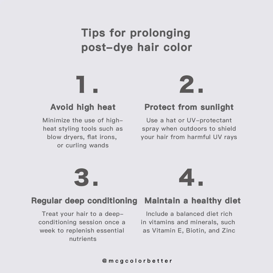 Tips for prolonging post-dye hair color
