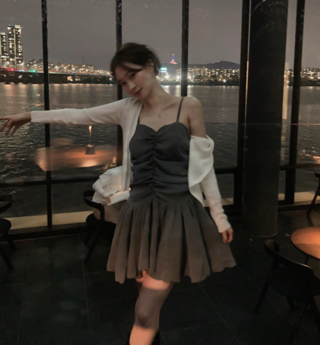 KR SHIRRING CAKE ONE PIECE (3 COLORS)