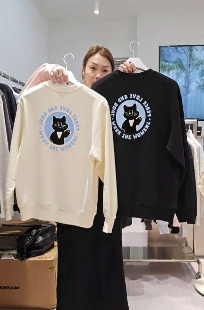 韓國代購  MARKM HELLO貓衛衣MJIBH8402