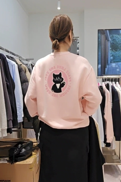 韓國代購  MARKM HELLO貓衛衣MJIBH8402