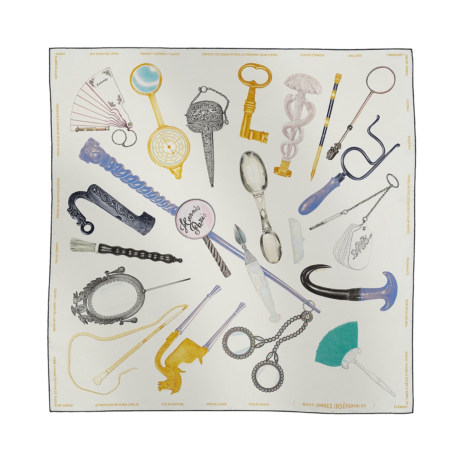 全新HERMES TWILLY 88x88cm H004149S 04白色 #BRAND NEW #香榭站正品