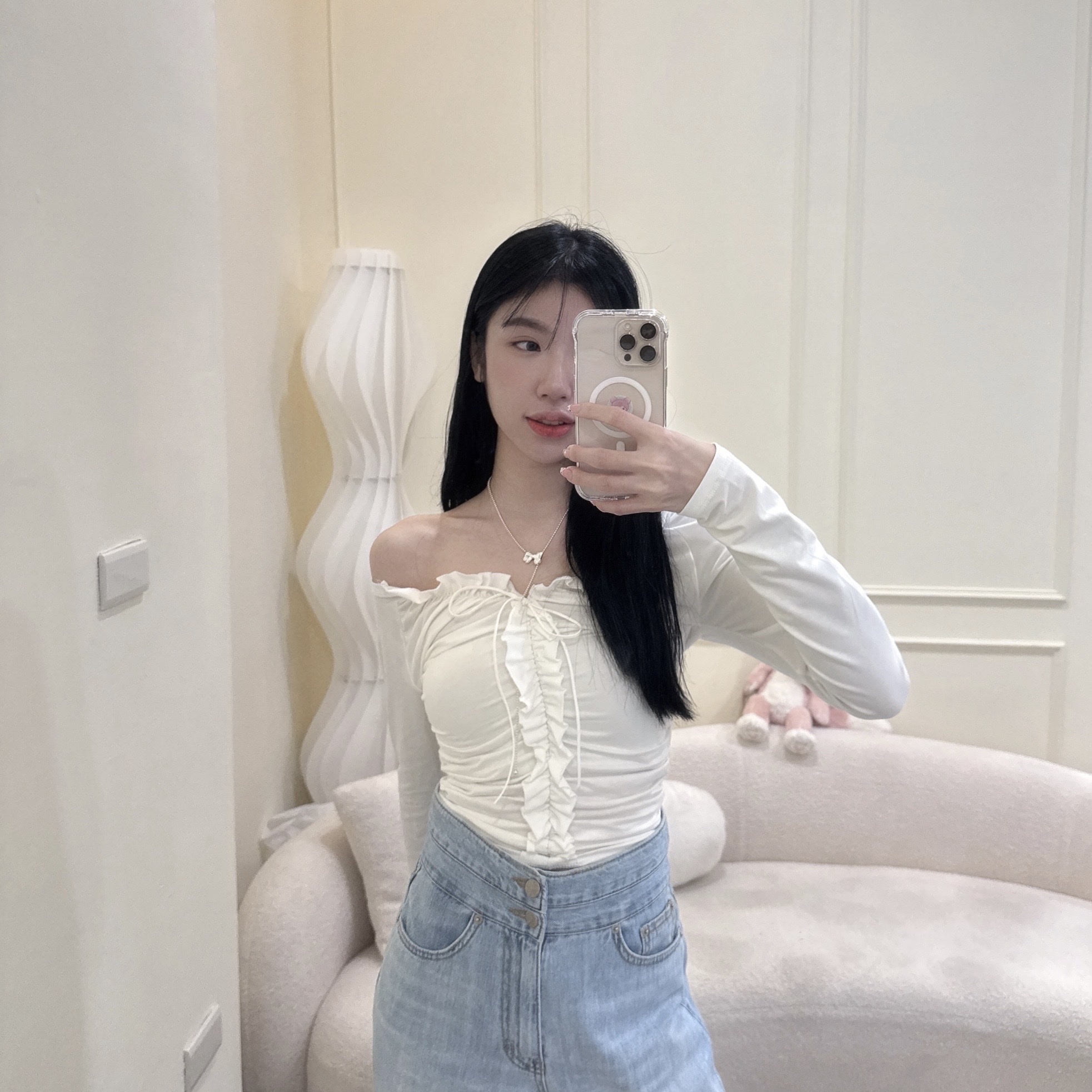 超顯胸合身上衣