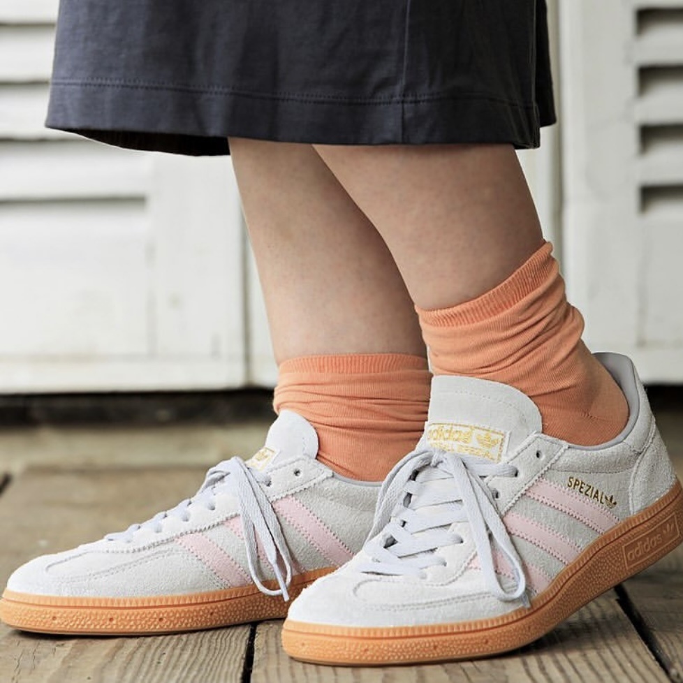 ADIDAS HANDBALL SPEZIAL W 灰粉 焦糖底 麂皮 德訓鞋 JR3083