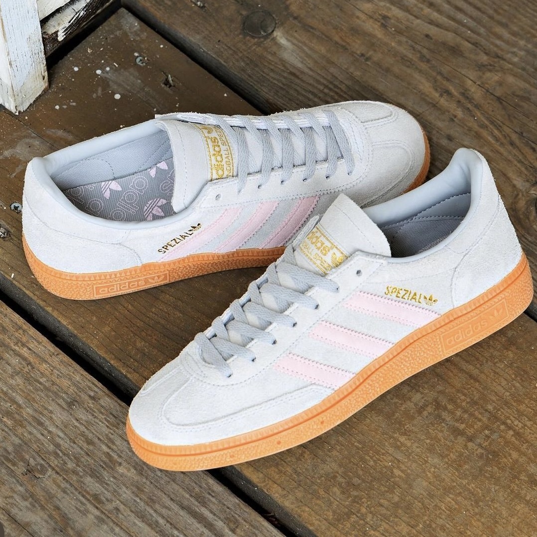 ADIDAS HANDBALL SPEZIAL W 灰粉 焦糖底 麂皮 德訓鞋 JR3083