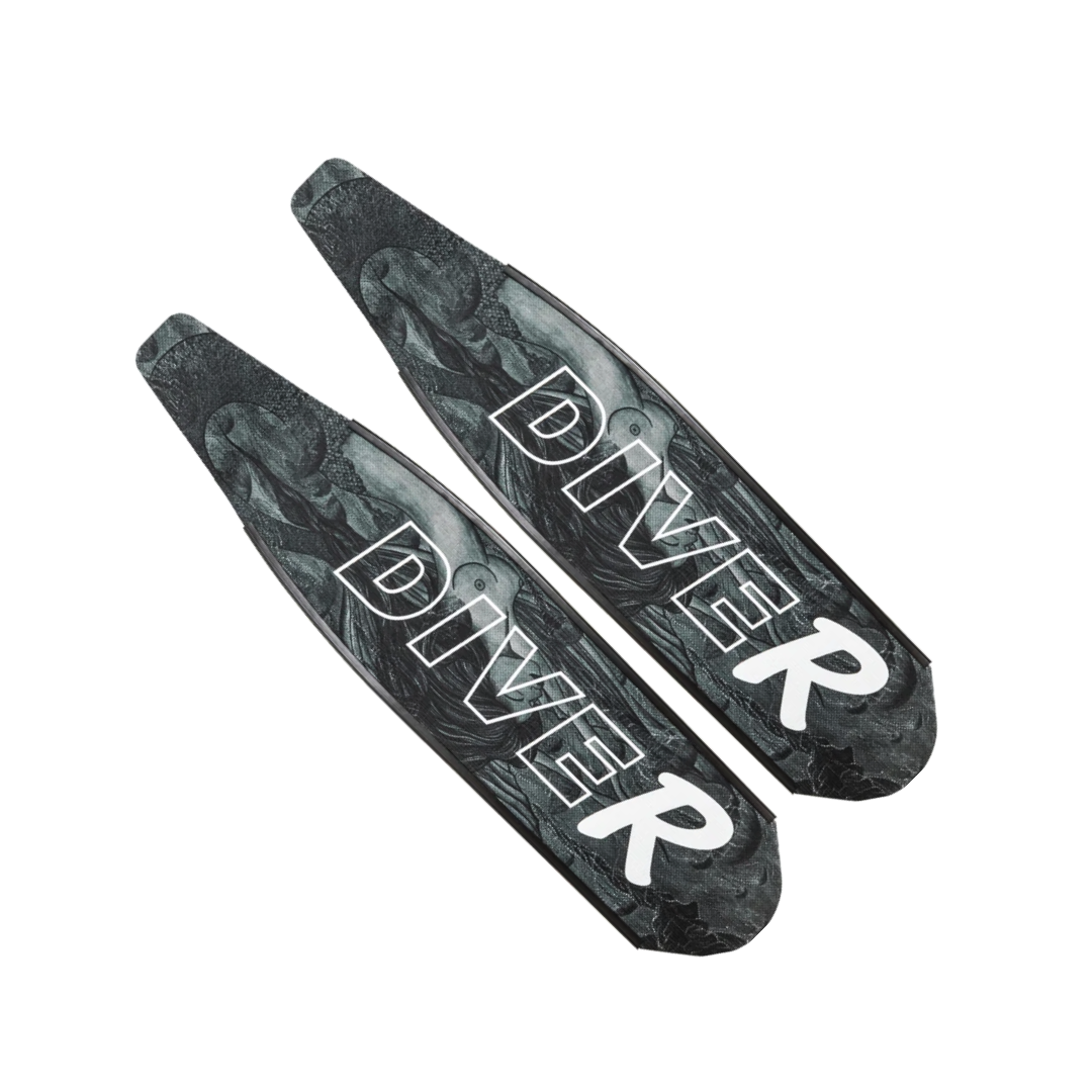 ▲DiveR 全碳纖維長蛙板-裸女之愛(黑白)