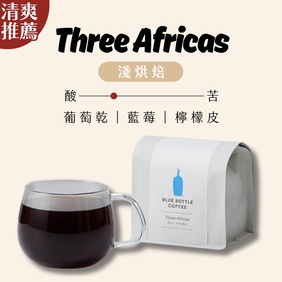 【24H出貨】𝗕𝗹𝘂𝗲 𝗕𝗼𝘁𝘁𝗹𝗲 Three Africas咖啡豆