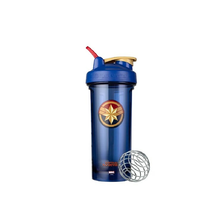 Blender Bottle® Pro28™【Marvel特別款】圓底透亮搖搖杯|驚奇隊長