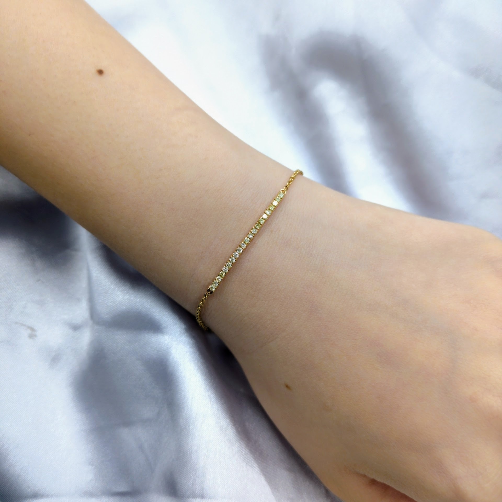 全新18K黃金23份鑽石手鍊