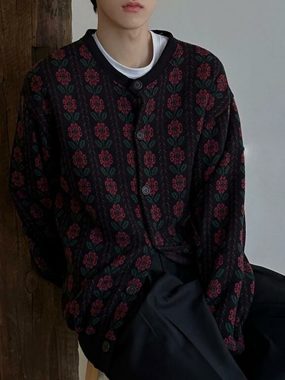 花花開胸針織外套 JK2567