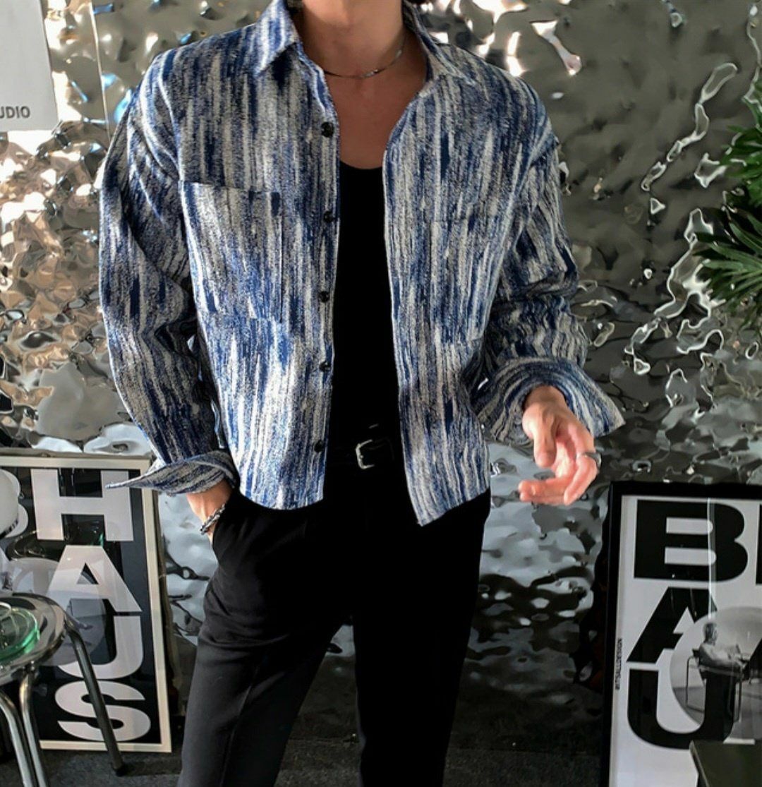 直紋恤衫外套 Crunky_youth-079JK