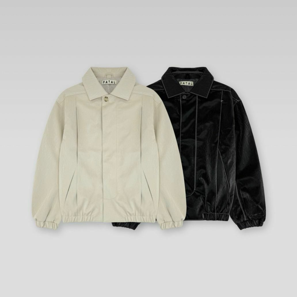 反領合成皮褸 FATAL-027JK
