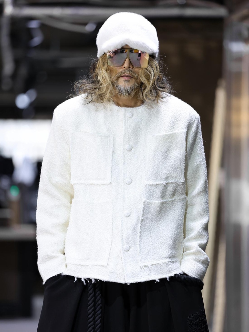 純色單調花呢小香夾克