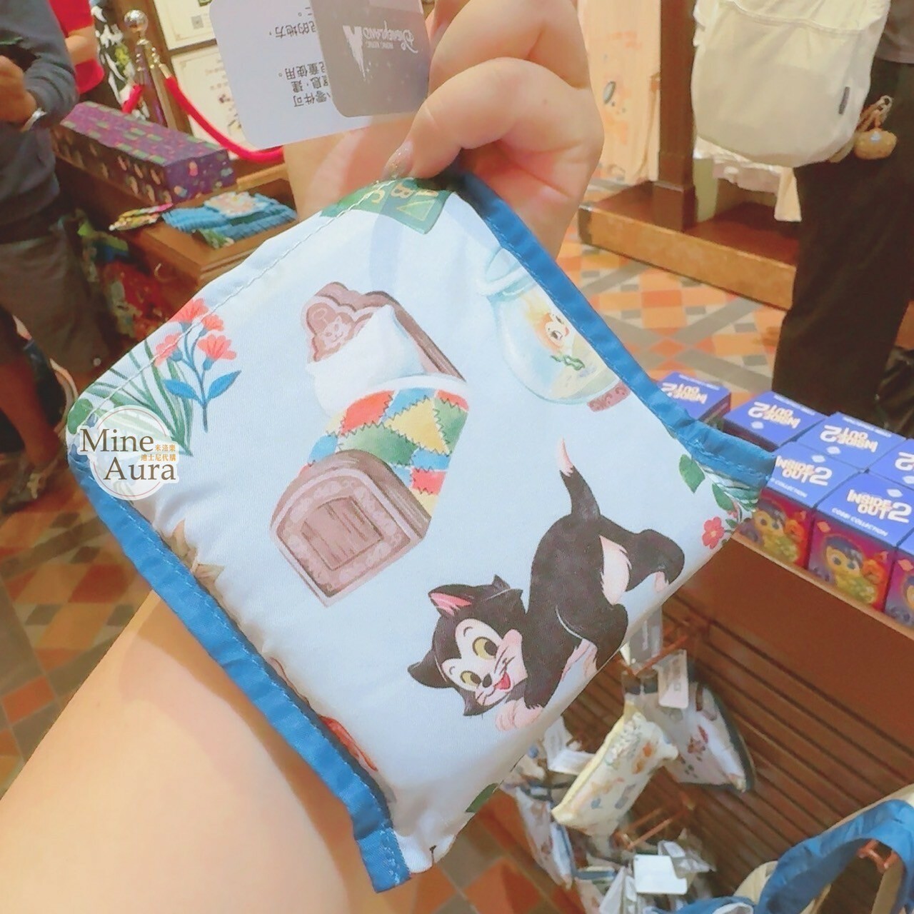 費加洛 Figaro the Cat 圖案 折疊收納 環保 購物袋 木偶奇遇記 皮諾丘 Pinocchio -香港迪士尼樂園