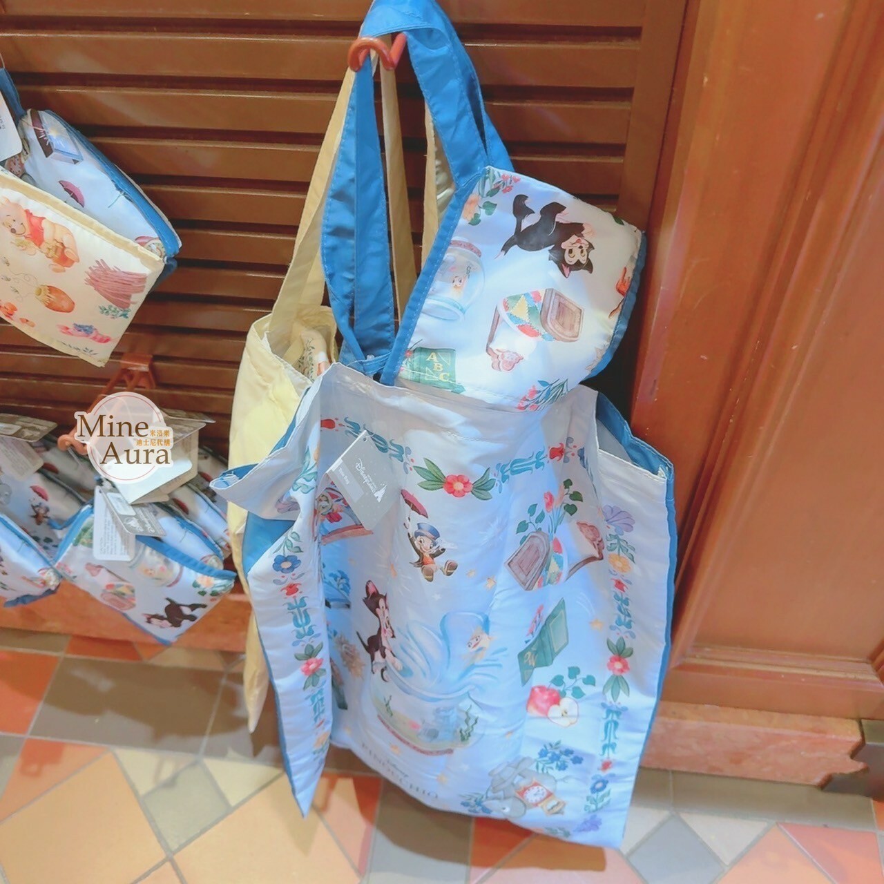 費加洛 Figaro the Cat 圖案 折疊收納 環保 購物袋 木偶奇遇記 皮諾丘 Pinocchio -香港迪士尼樂園