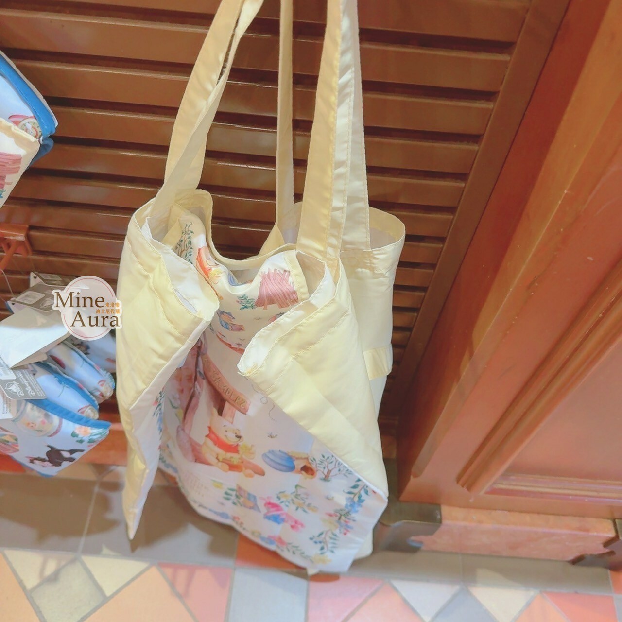 小熊維尼 Winnie the Pooh 圖案 折疊收納 環保 購物袋 -香港迪士尼樂園