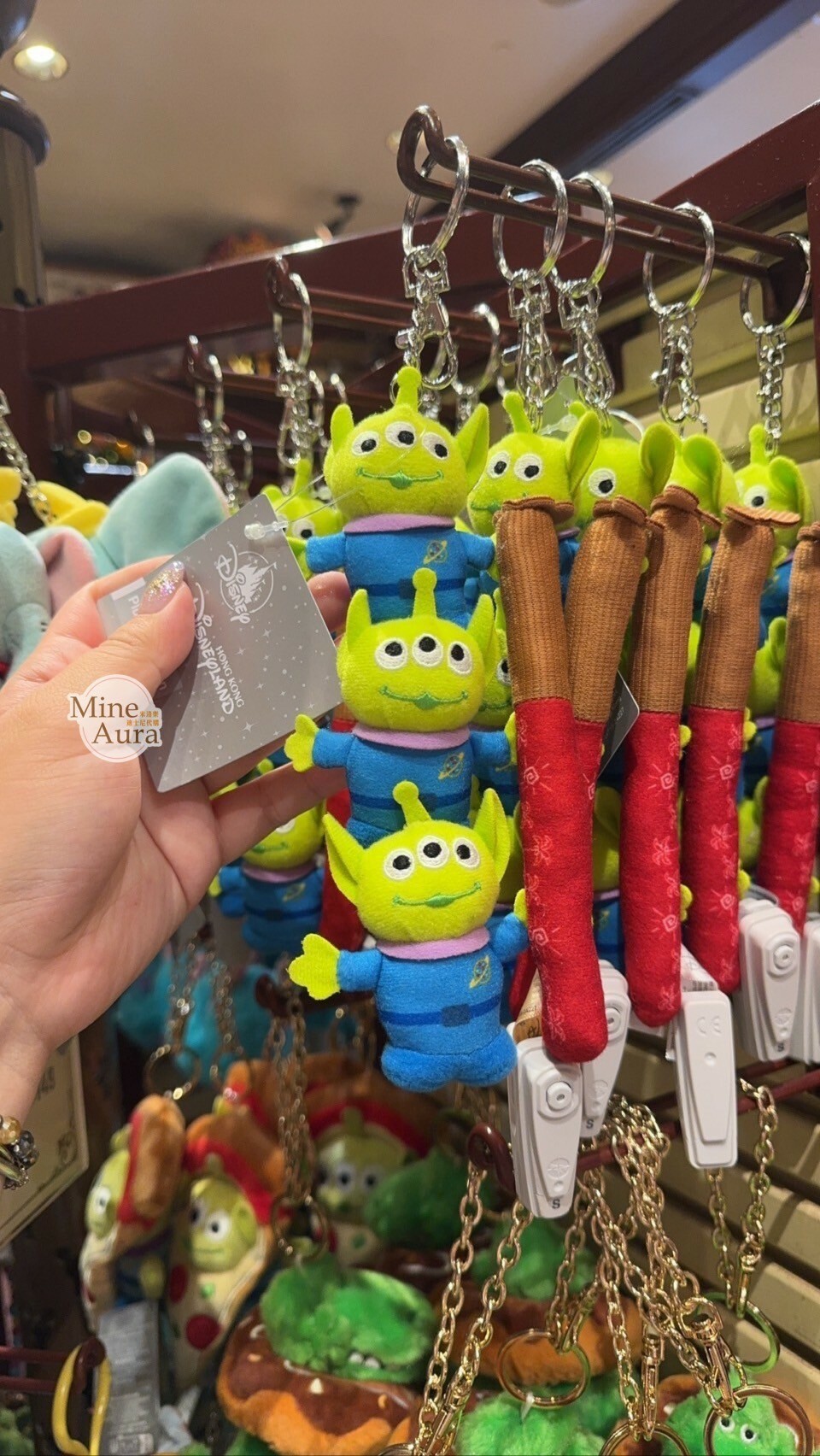 三眼怪 Alien 三隻疊疊樂造型 絨毛 吊飾 鑰匙圈 玩具總動員 Toy Story -香港迪士尼樂園