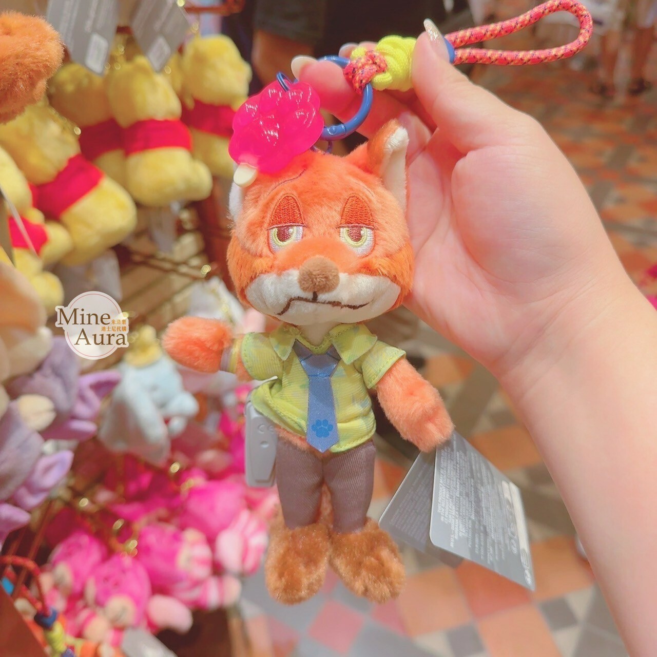 音樂節系列 胡尼克 Nick 造型 絨毛 吊飾 鑰匙圈 動物方城市 Zootopia -香港迪士尼樂園