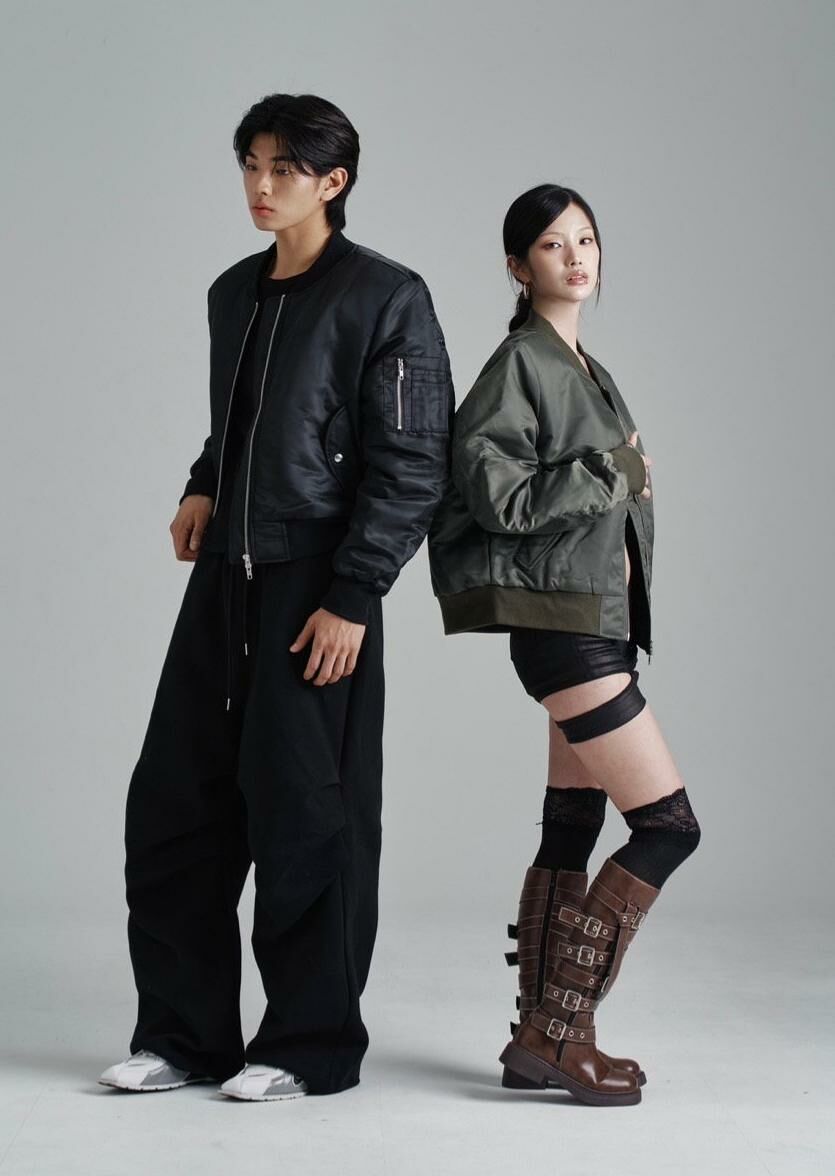 淨色拉鍊外套(薄夾棉) Seeot-018JK