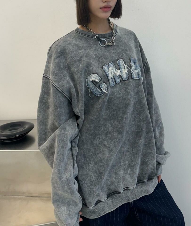 洗水英文字衛衣 Seeot-020T