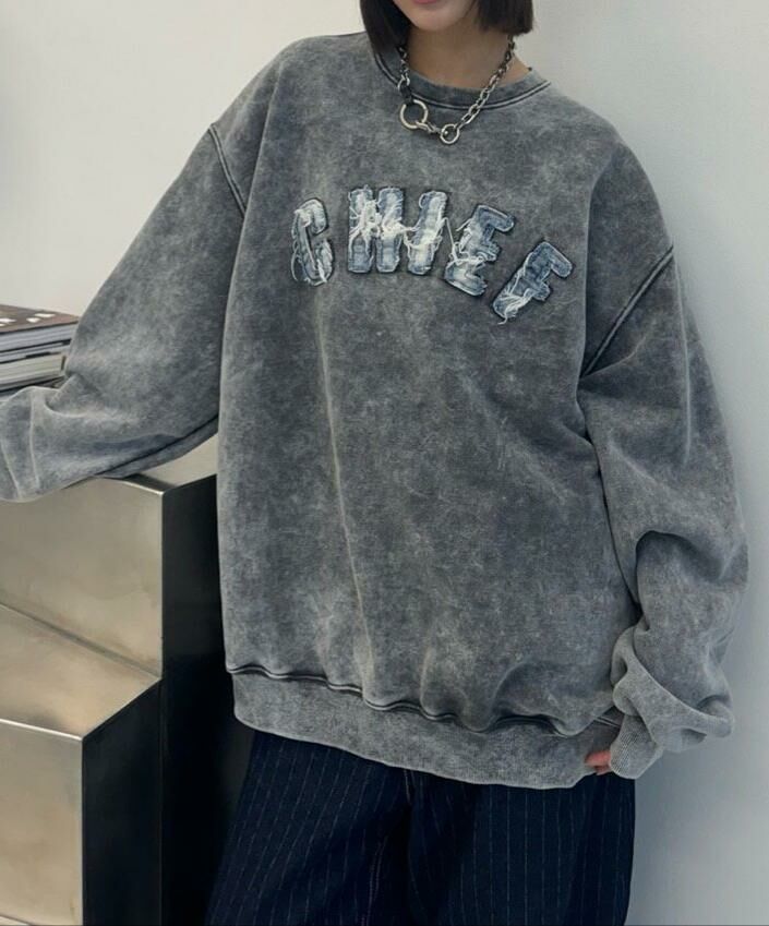 洗水英文字衛衣 Seeot-020T