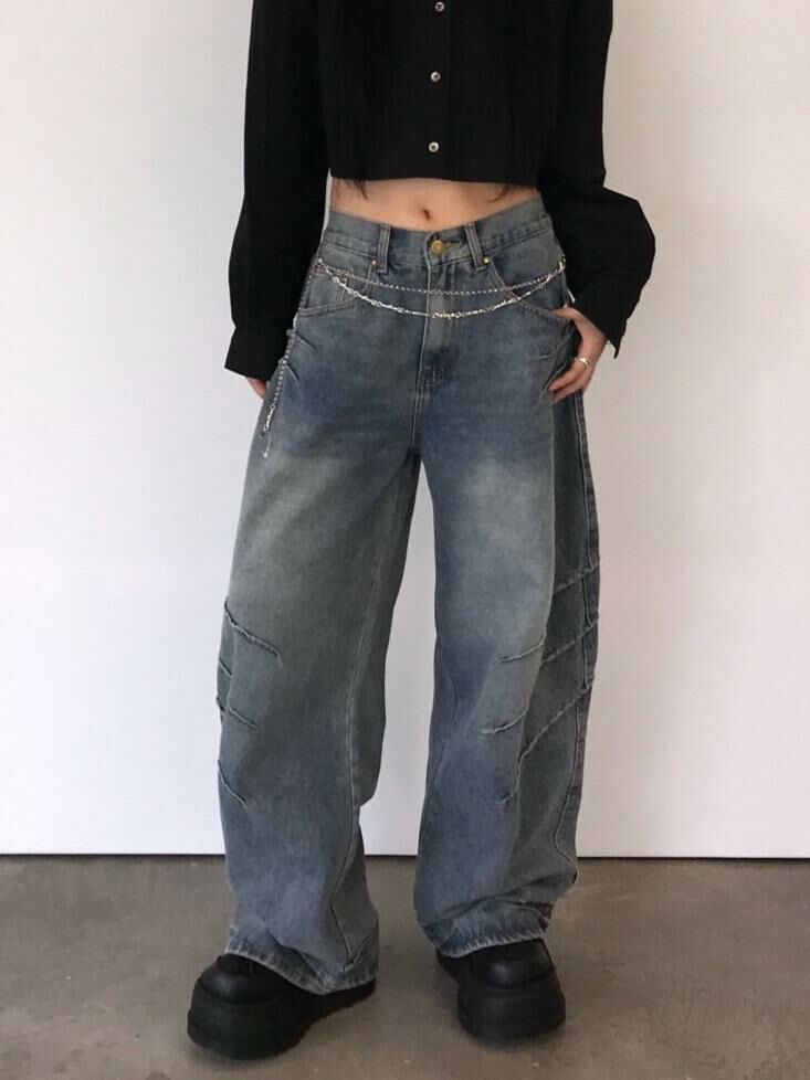 洗水鬆身牛仔褲 Seeot-022P