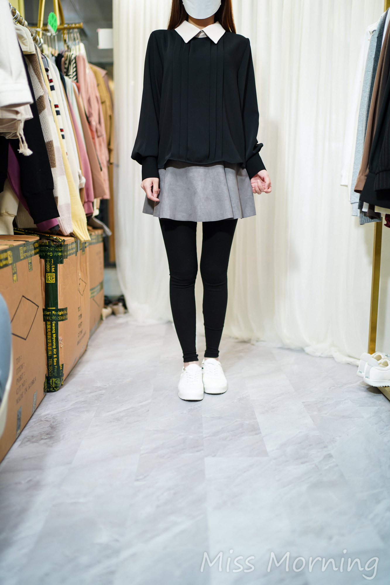 高質百摺中厚雪紡衫(14291)