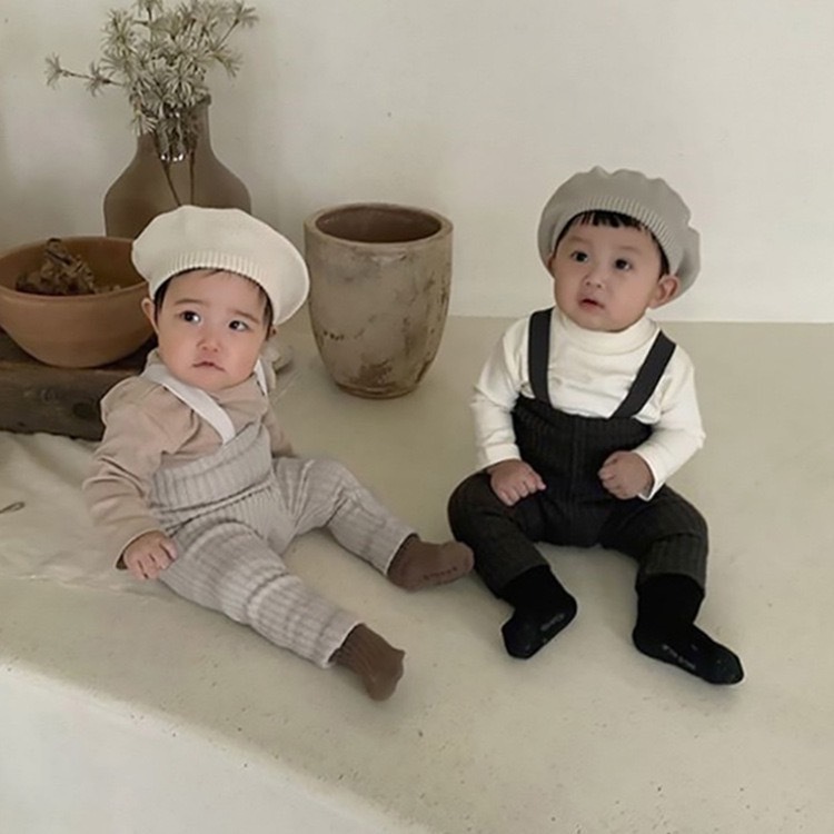 歐式寶寶高腰吊帶長褲