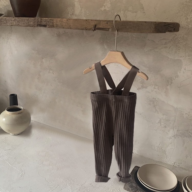 歐式寶寶高腰吊帶長褲