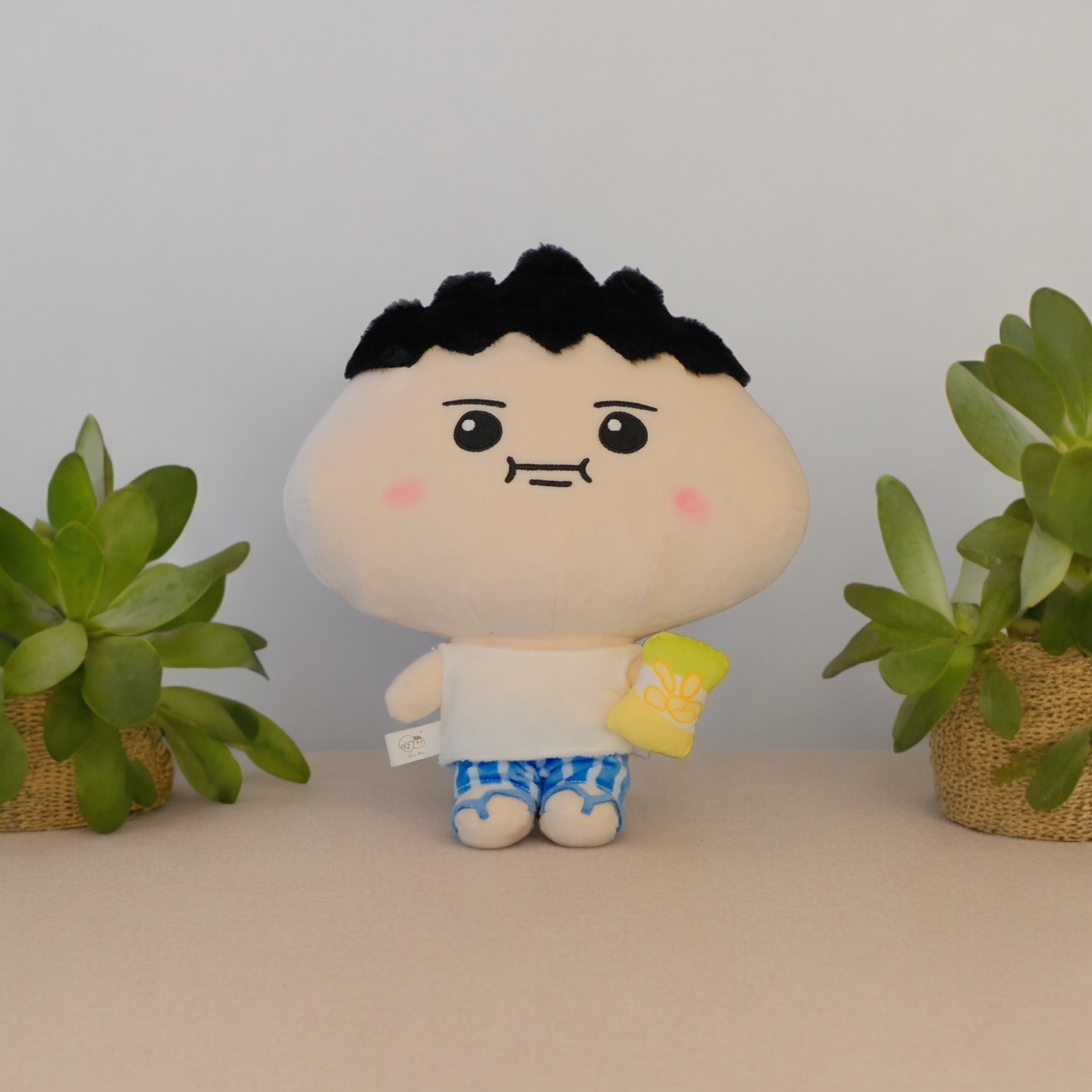 洋芋片肥宅阿文-絨布玩偶 提袋套組