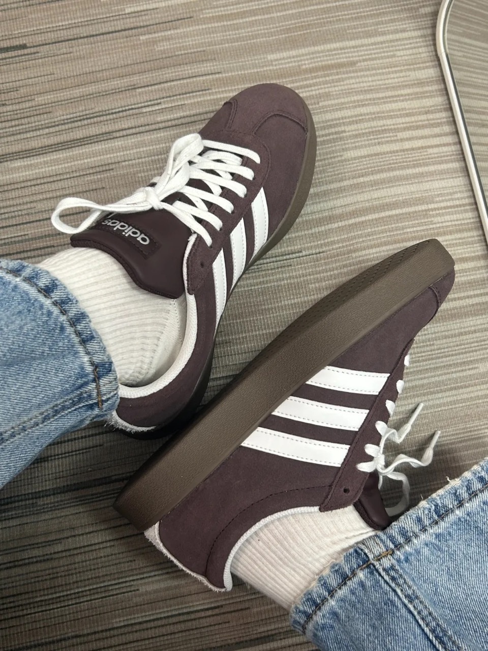 ADIDAS NEO VL COURT 2.0 紅棕 紫棕 白色 焦糖底 復古 男女鞋 JR8318 / 預購