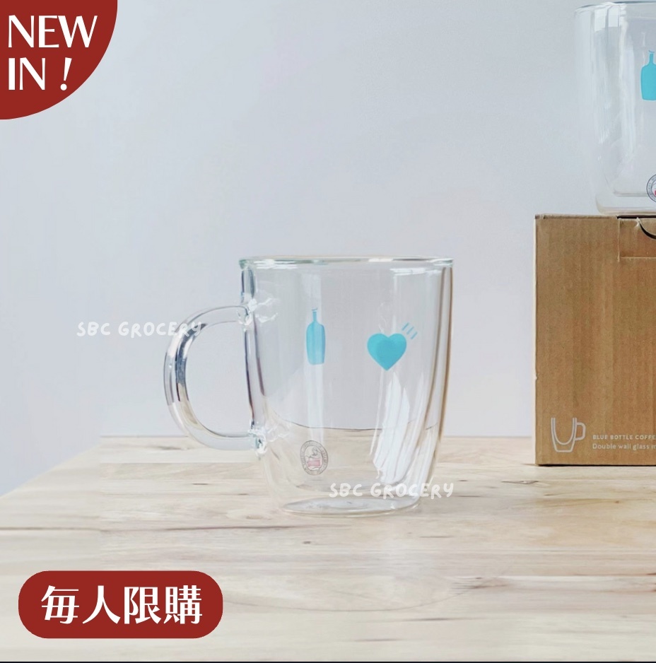 【24H出貨】𝗕𝗹𝘂𝗲 𝗕𝗼𝘁𝘁𝗹𝗲 𝗫 𝗛𝘂𝗺𝗮𝗻 𝗠𝗮𝗱𝗲 雙層玻璃懸浮杯