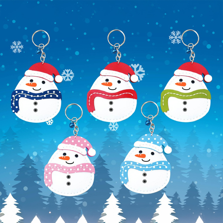 小雪人吊飾鑰匙圈材料包【PU材料包】