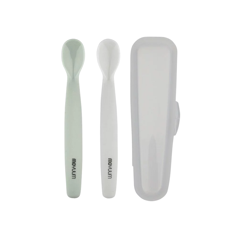 MOYUUM 韓國 白金矽膠兒童湯匙 (2入組)