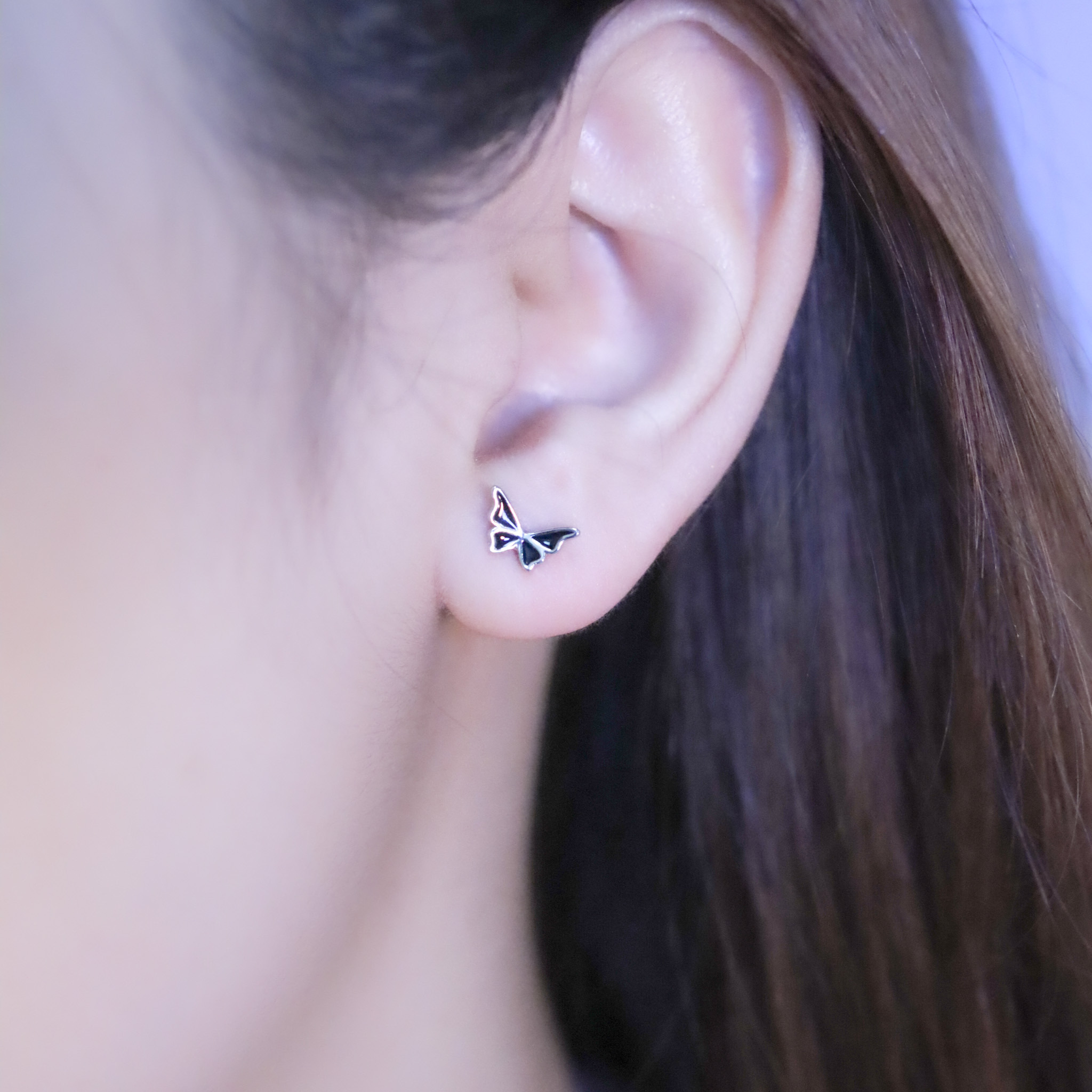 | 999足銀・白金 | 夜色蝴蝶耳環 | EA0856 |