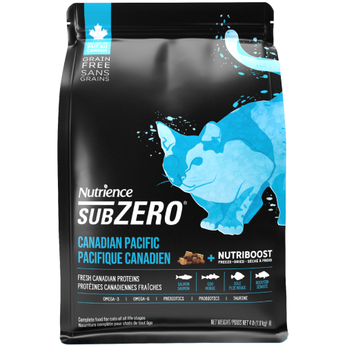 [限時優惠] [新包裝] Nutrience – SubZero凍乾鮮三文魚+鯡魚+七種魚無穀物全貓配方 Canadian Pacific (藍) 10lb