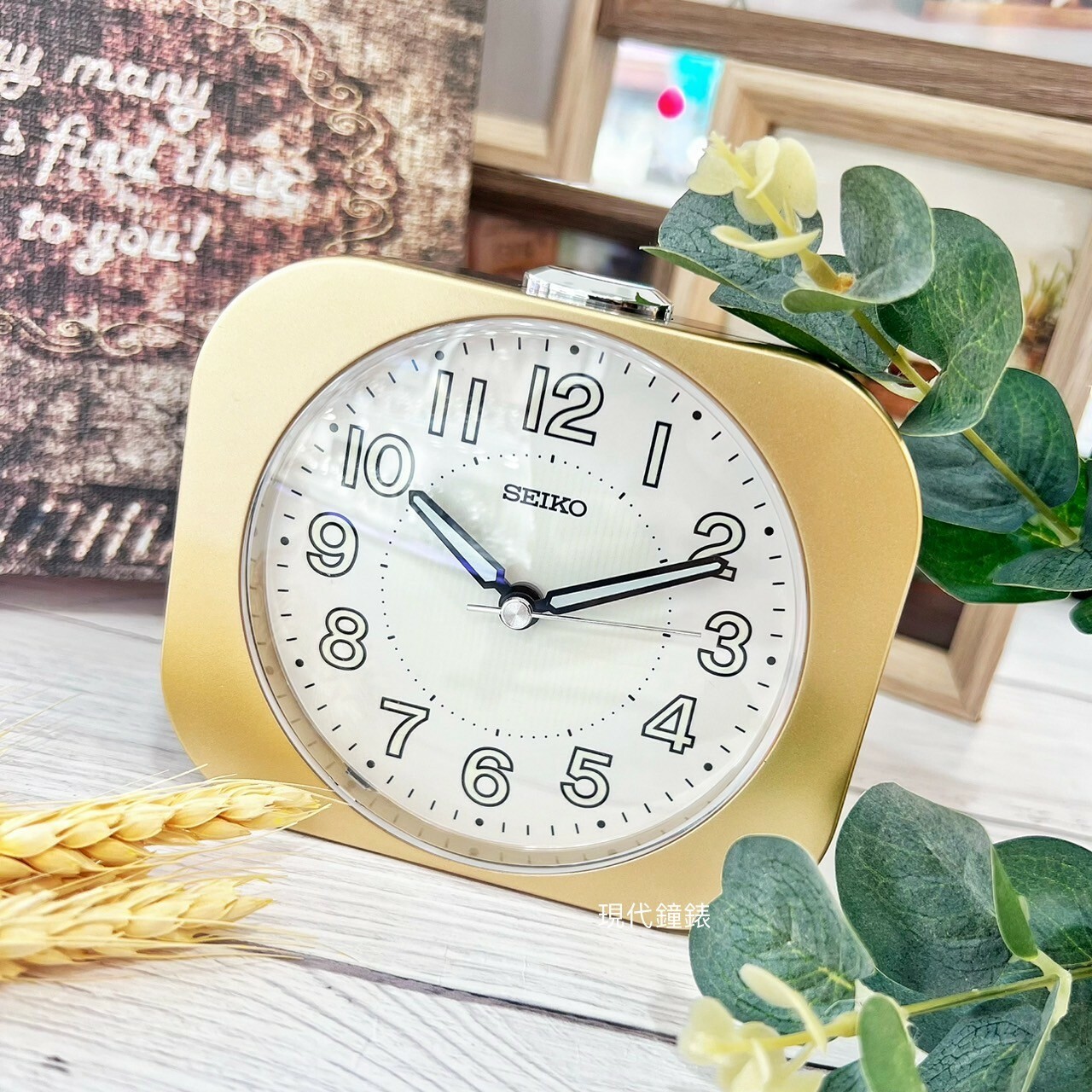 【SEIKO 精工】日本精工嗶嗶聲靜音貪睡鬧鐘 QHE206G 9.9X11.3cm 現代鐘錶