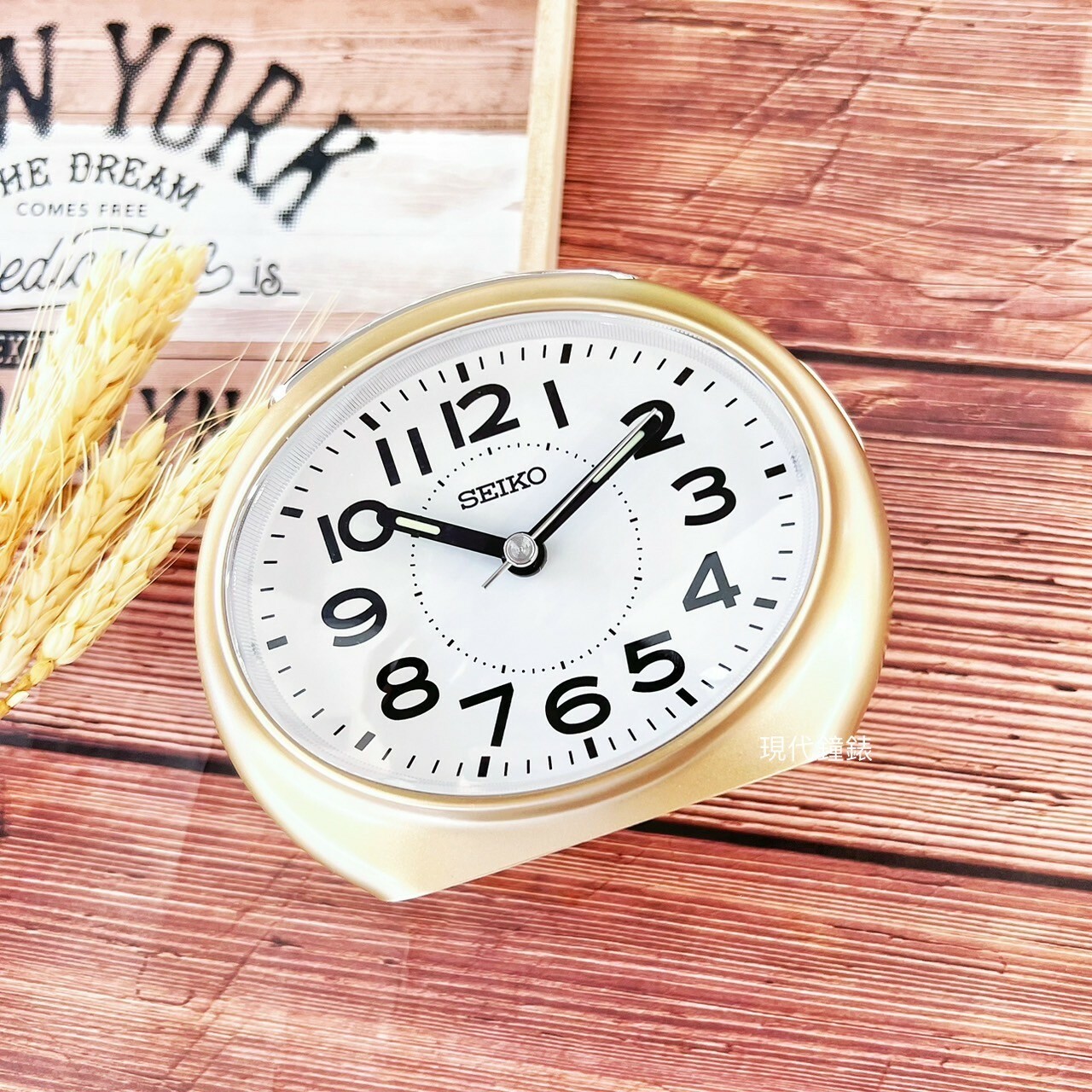 【SEIKO 精工】滑動式靜音秒針大數字防貪睡鬧鐘 QHE193G 8.8 x 11.2CM 現代鐘錶