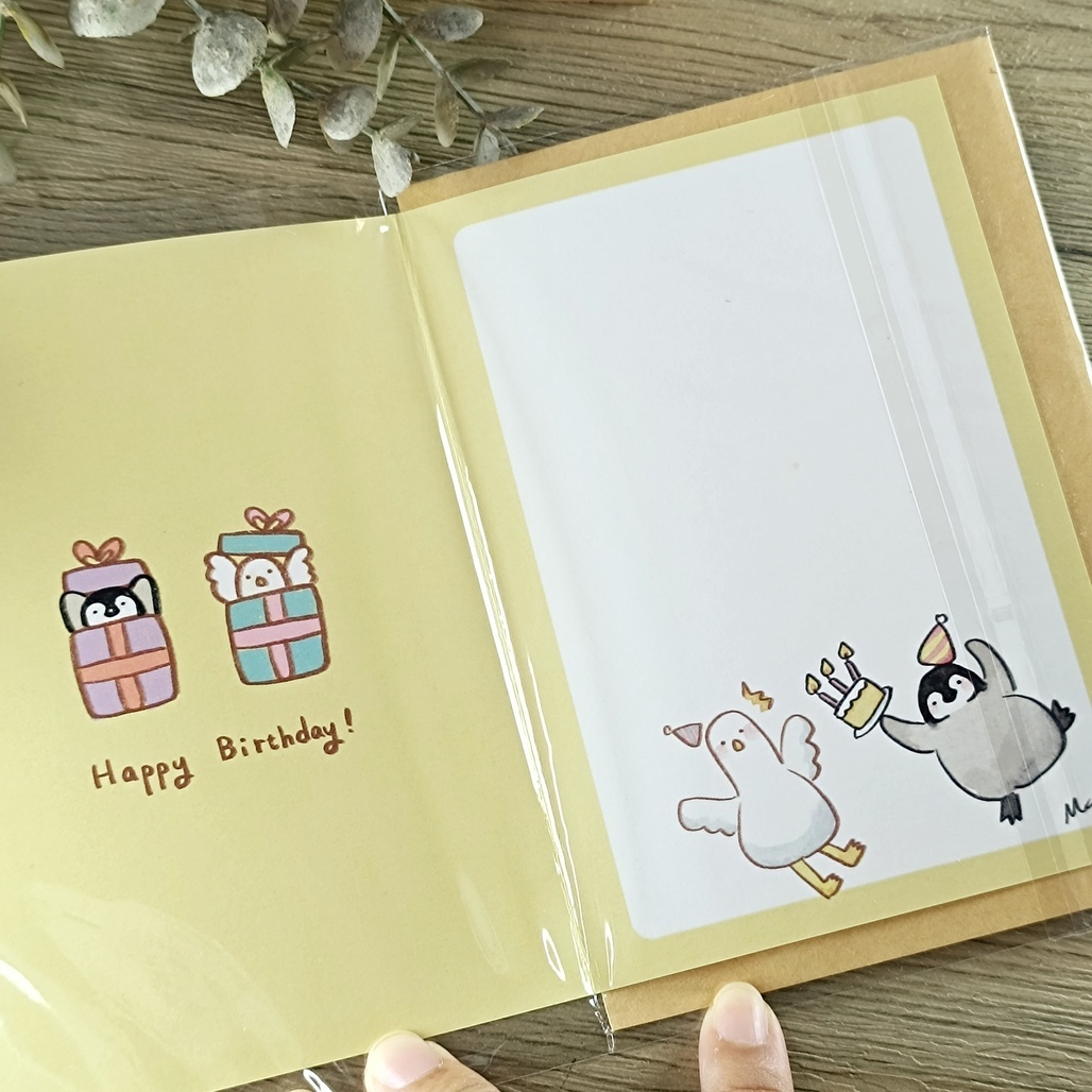 Mcat大薯貓．生日派對 插畫大卡片